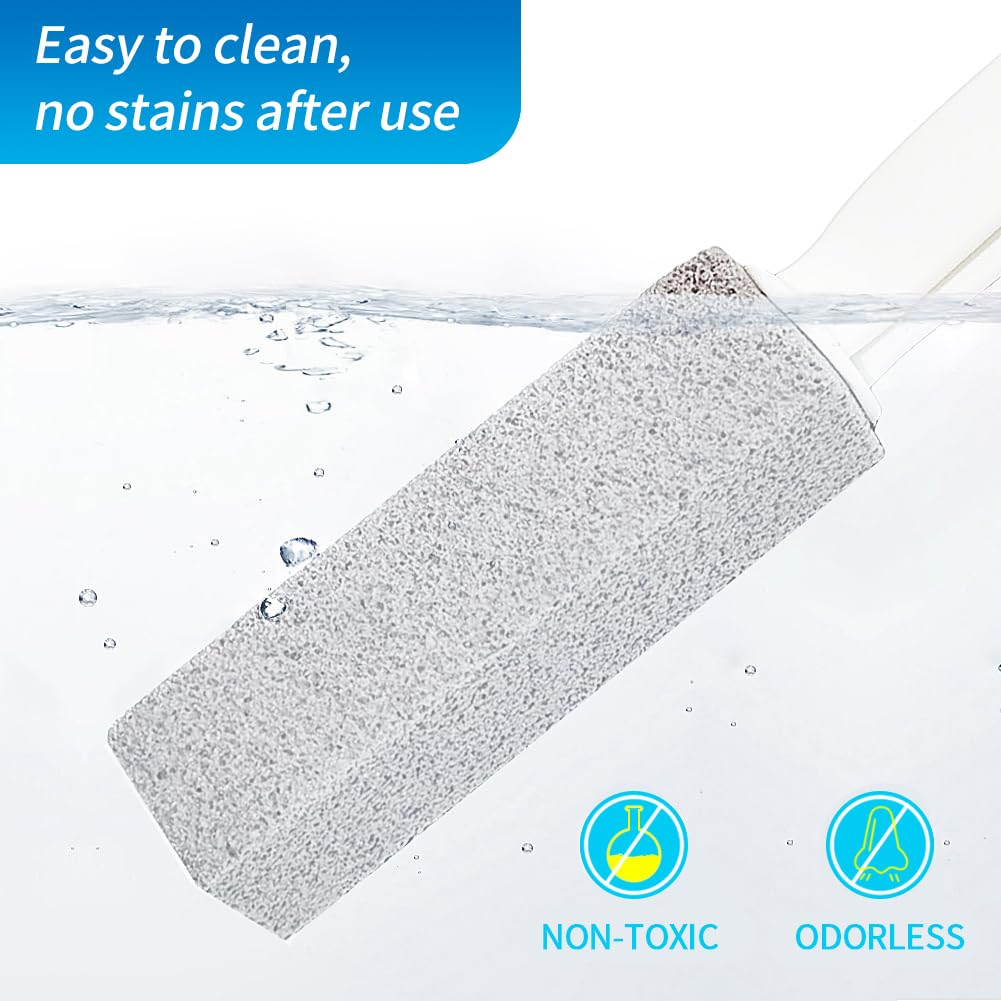 Pumice Stone for Toilet Bowl Cleaning with Stick Handle Pack of 2 | Eco Friendly