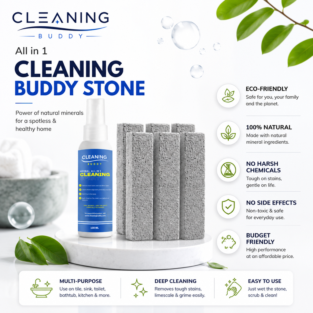 Pumice stone and Spray for Toilet Bowl Cleaner for Toilet Cleaner 6 Pack | Eco Friendly